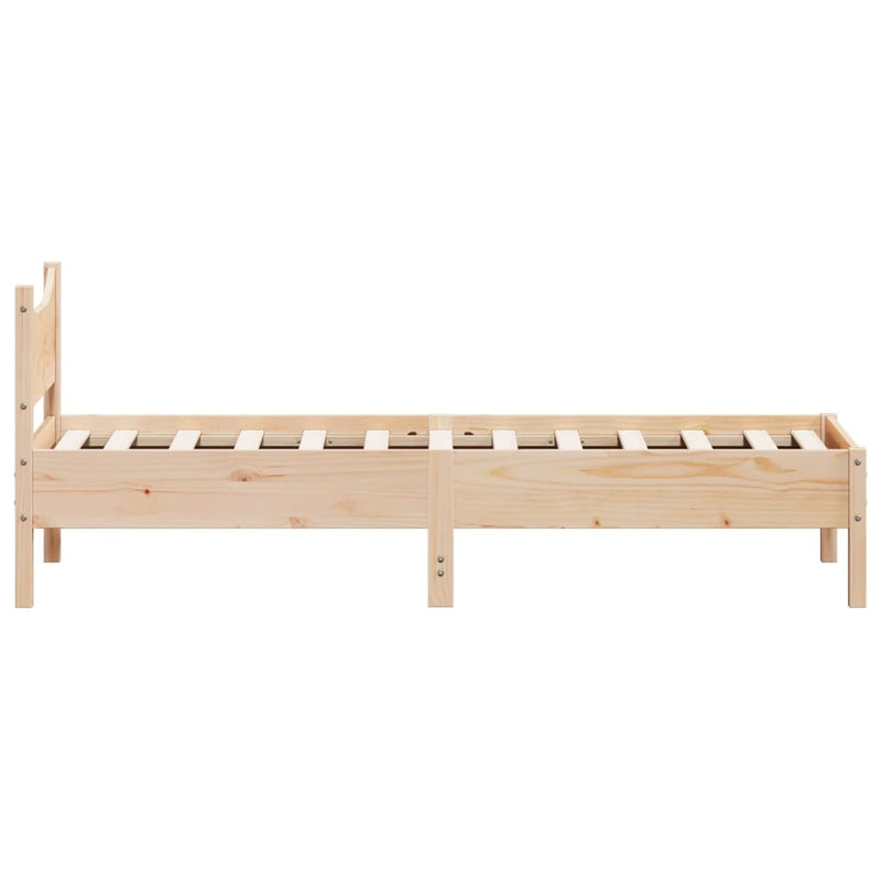Bed Frame 90x190 cm Solid Wood Pine