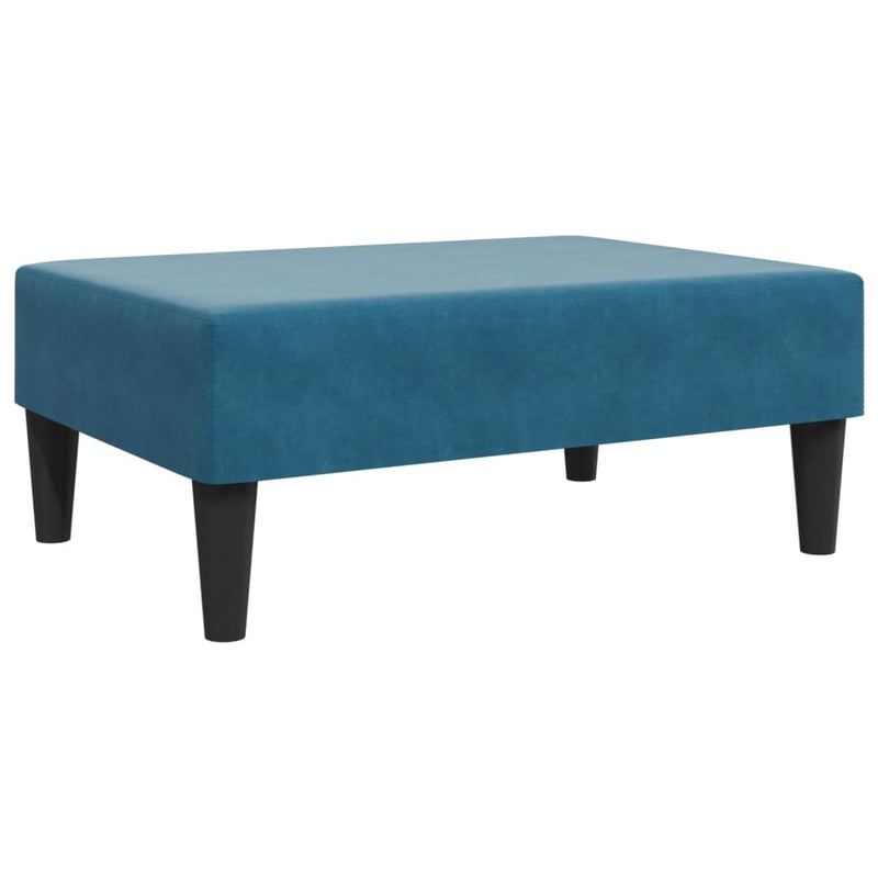 2 Piece Sofa Set with Pillows Blue Velvet