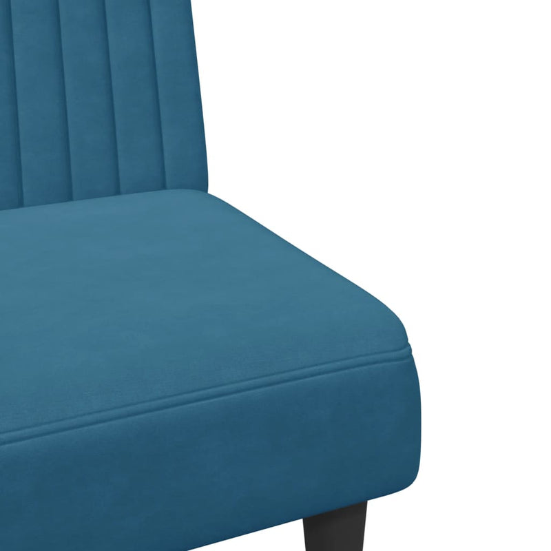 2 Piece Sofa Set Blue Velvet