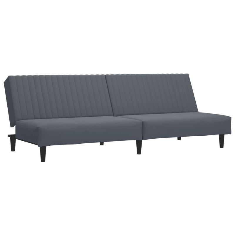 2 Piece Sofa Set Dark Grey Velvet