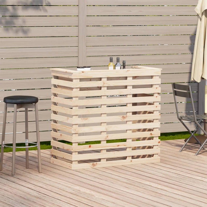 Outdoor Bar Table 113.5x50x103 cm Solid Wood Pine