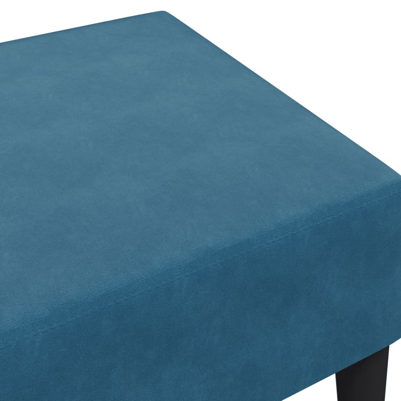 Footstool Blue 77x55x31 cm Velvet