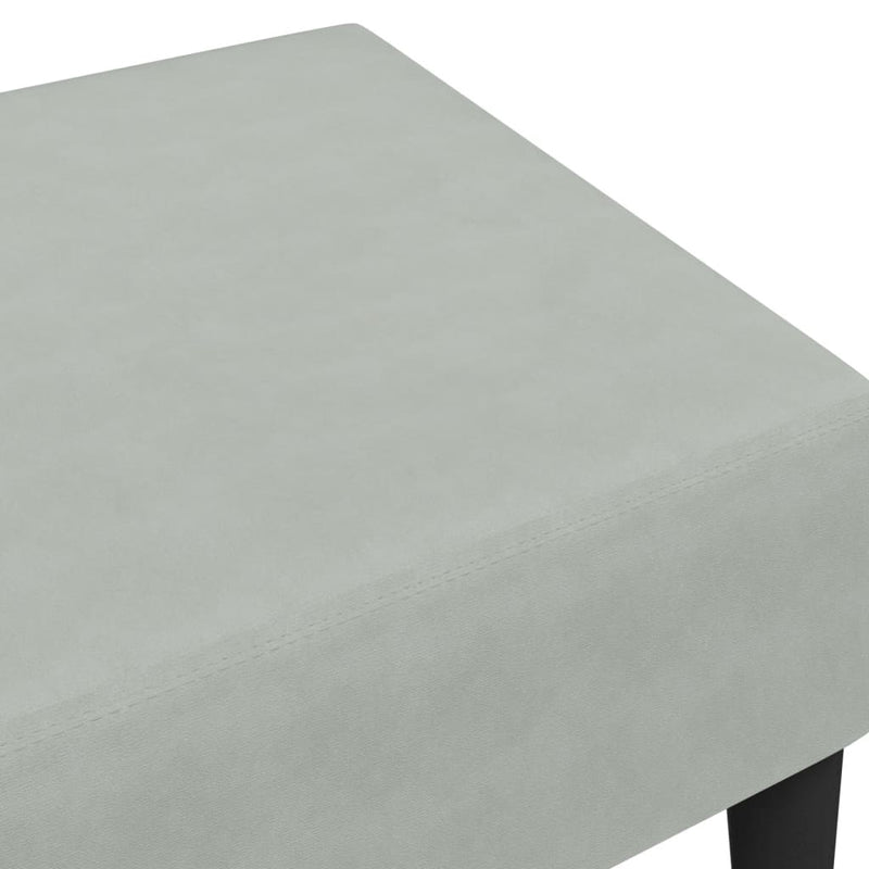 Footstool Light Grey 77x55x31 cm Velvet