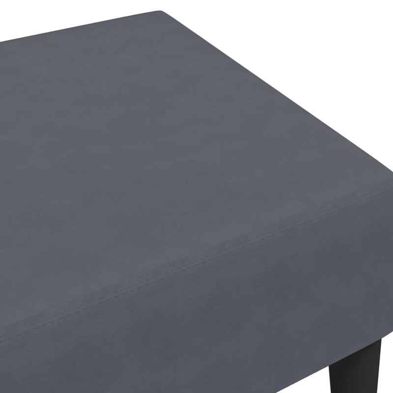 Footstool Dark Grey 77x55x31 cm Velvet