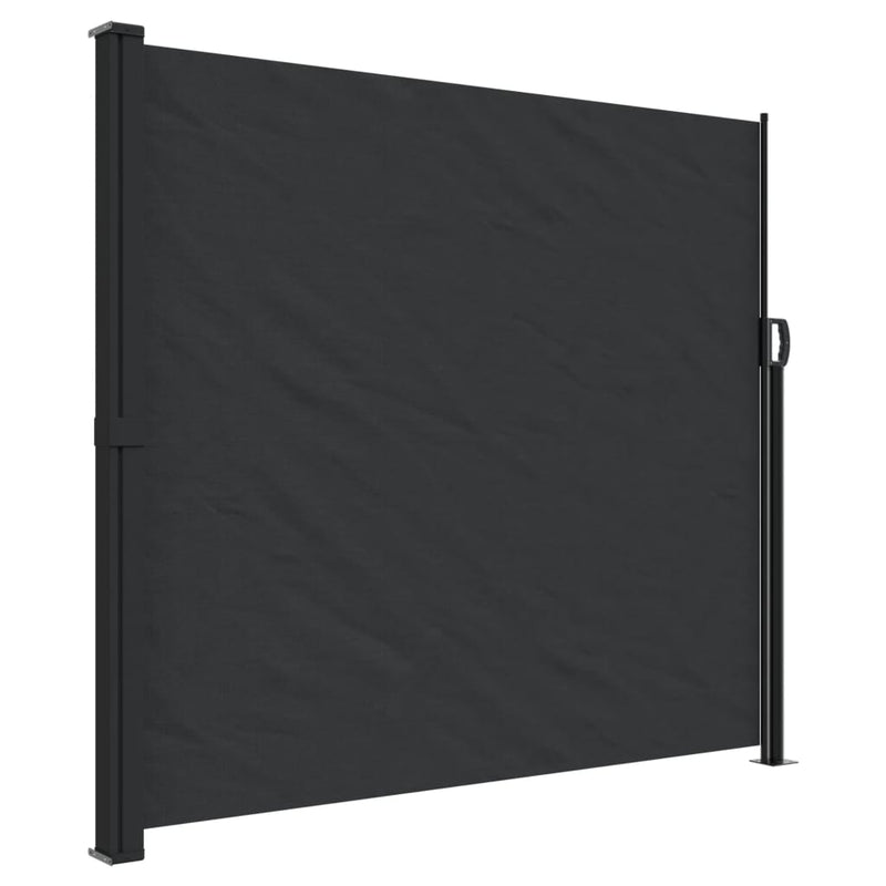 Retractable Side Awning Black 180x300 cm