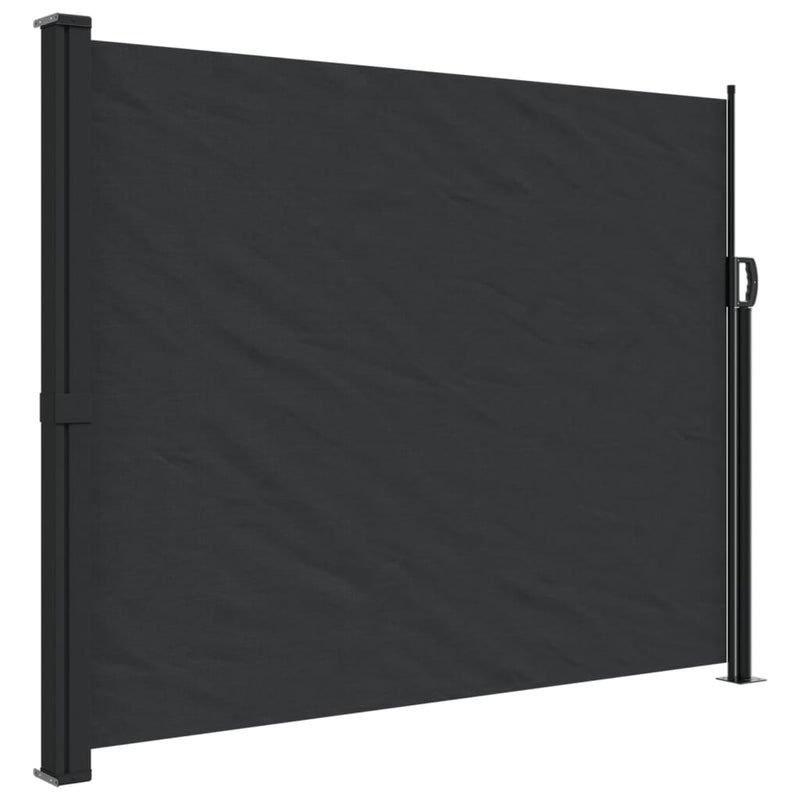 Retractable Side Awning Black 160x500 cm