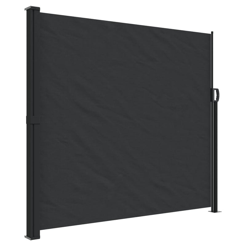 Retractable Side Awning Black 180x600 cm