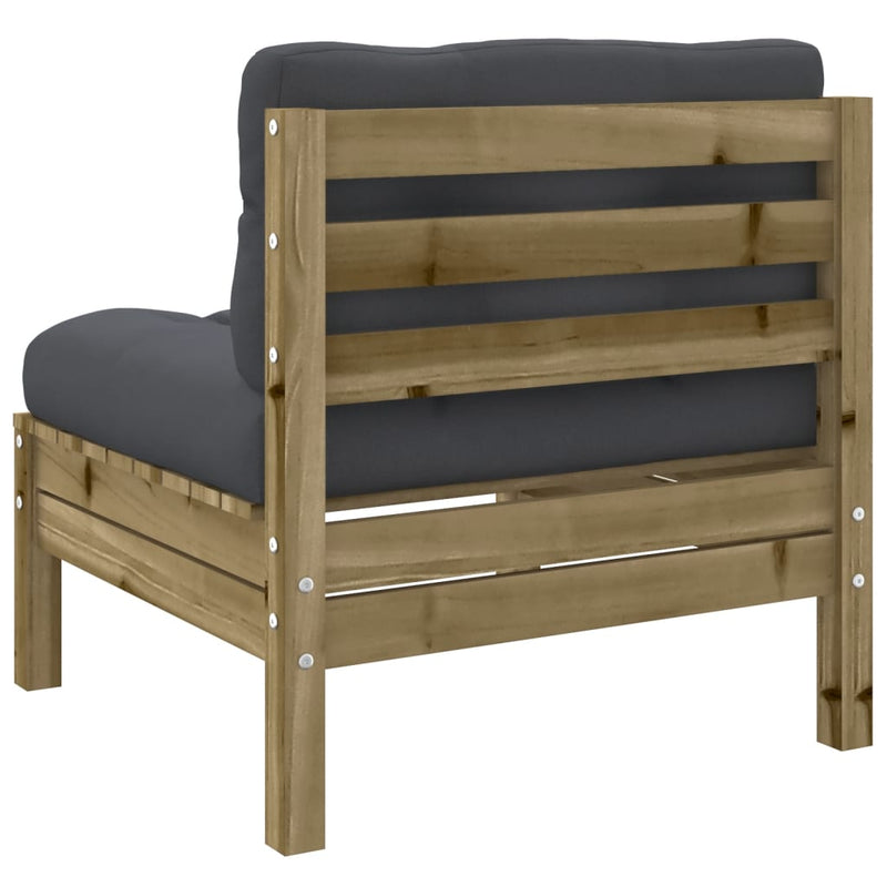 5 Piece Garden Sofa Set with Cushions Impregnated Wood Pine