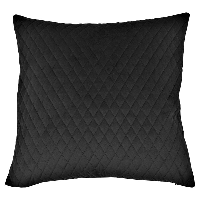 Bolero Diamond Stitch Velvet Pillow Black 60x60cm
