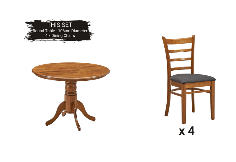 Livingstone_Round_106cm_Diameter_Dining_Table_with_4_x_Chairs_5_Piece_Set_Walnut_IMAGE_2