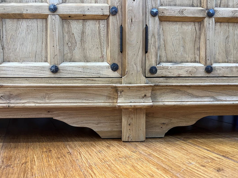 Broughton Rustic Solid Wood Reclaimed Elm Buffet Sideboard Natural - 160 x 43 x 86 cm