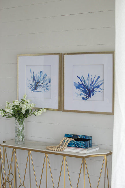 Set of 2 Blue Coral Framed Prints Image 2 - uhdd_20822