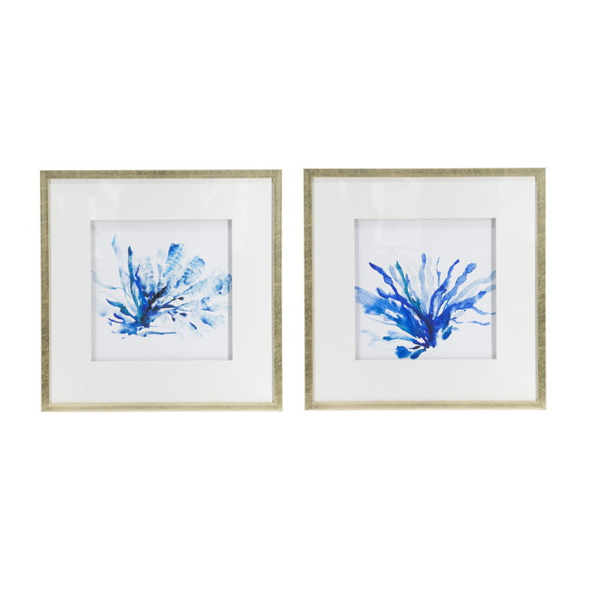 Set of 2 Blue Coral Framed Prints Image 1 - uhdd_20822