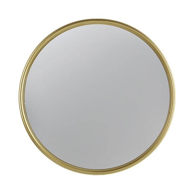 Hannes convex wall mirror with gold frame