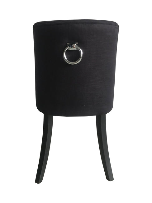 Cordelia Dining Chair Black  Chrome Ring Image 1 - uhdd_23013