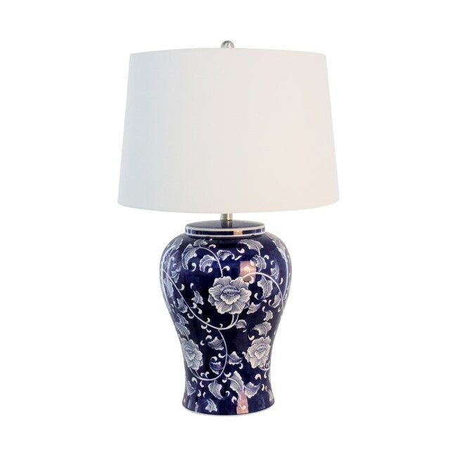 Trellis Table Lamp hand painted with shade Image 1 - uhdd_29004