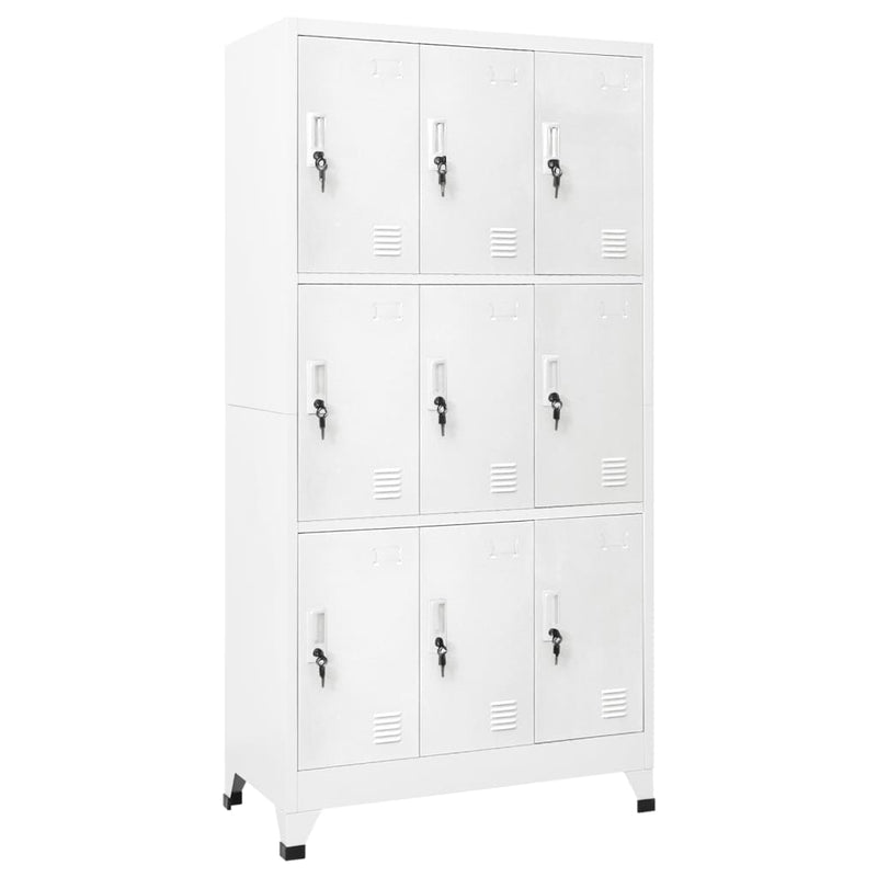 Locker_Cabinet_with_9_Compartments_Steel_90x45x180_cm_Grey_IMAGE_1_EAN:8718475500490