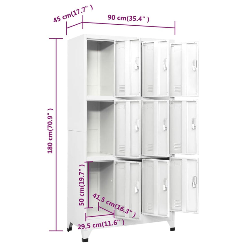 Locker_Cabinet_with_9_Compartments_Steel_90x45x180_cm_Grey_IMAGE_8_EAN:8718475500490