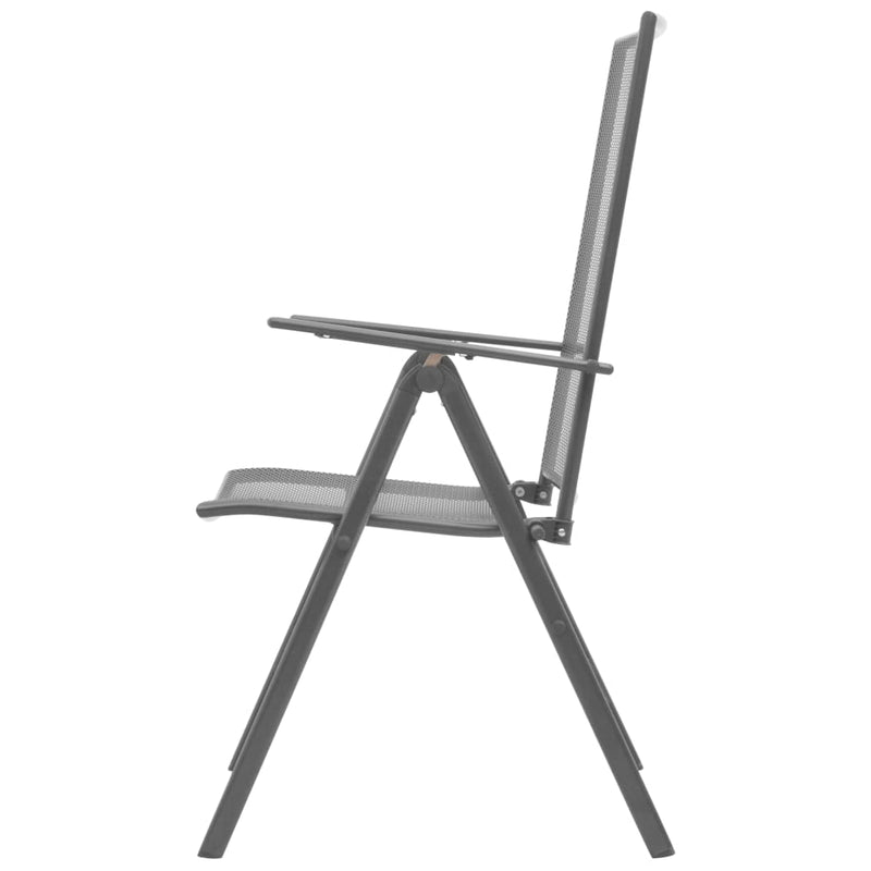 Stackable Garden Chairs 2 pcs Steel Grey