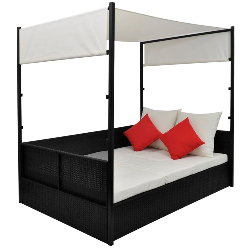Garden_Bed_with_Canopy_Black_190x130_cm_Poly_Rattan_IMAGE_4