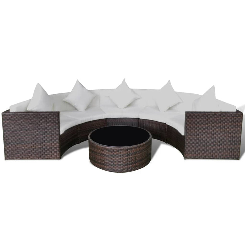 6_Piece_Garden_Lounge_Set_with_Cushions_Poly_Rattan_Brown_IMAGE_2_EAN:8718475506232