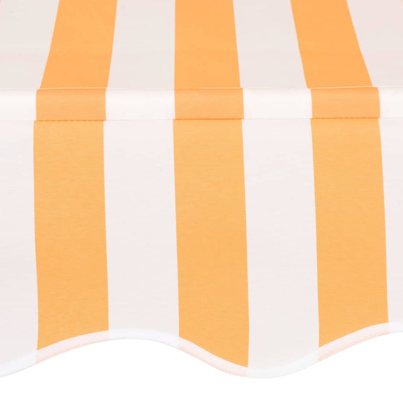 Manual Retractable Awning 250 cm Orange and White Stripes