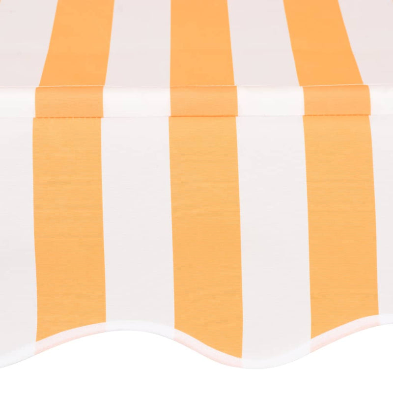 Manual Retractable Awning 350 cm Orange and White Stripes