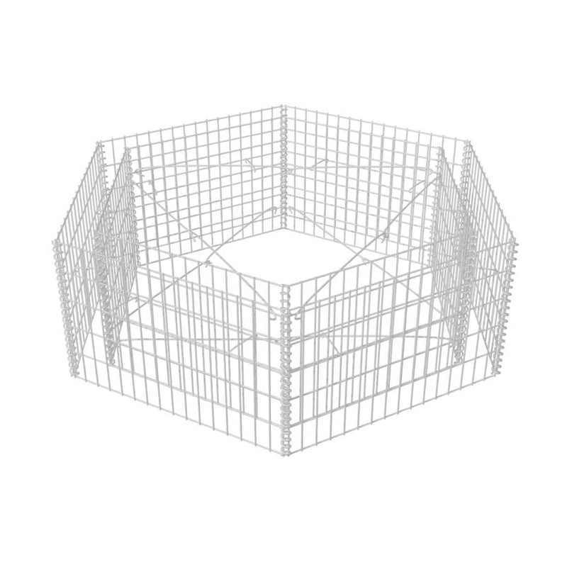 Hexagonal Gabion Raised Bed 160x140x50 cm