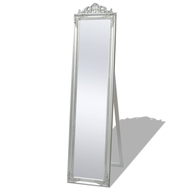 Free-Standing_Mirror_Baroque_Style_160x40_cm_Silver_IMAGE_1