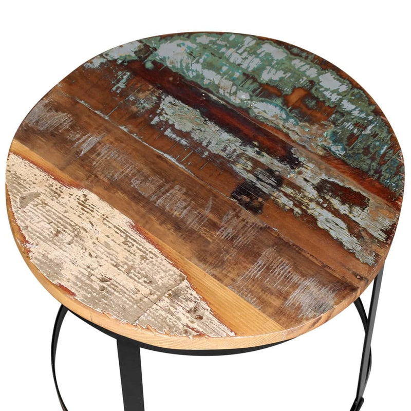 Coffee_Table_Set_2_Pieces_Solid_Reclaimed_Wood_Round_40/50cm_IMAGE_6