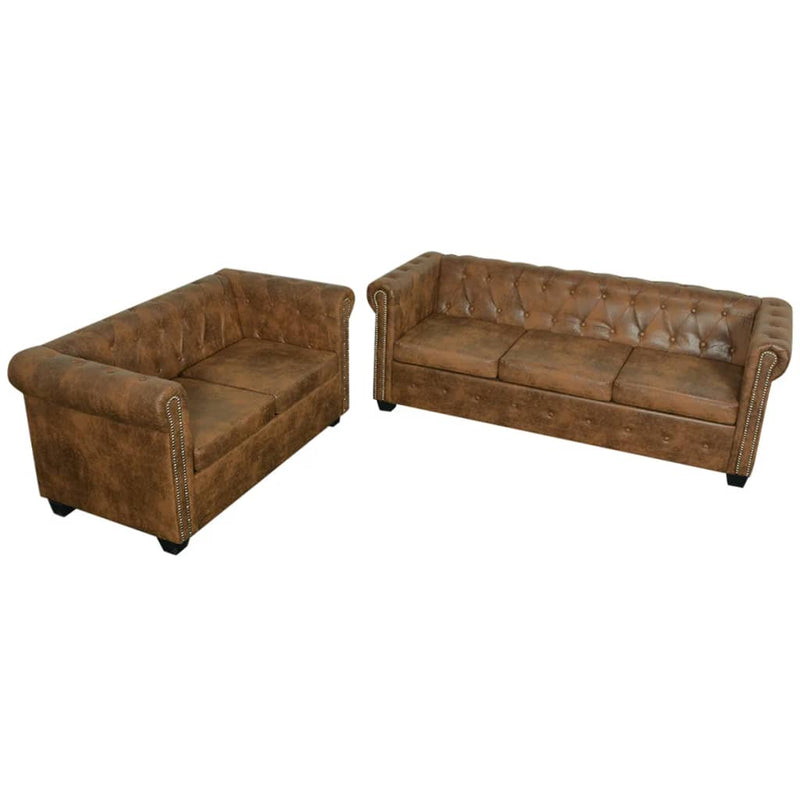 Chesterfield_2-Seater_and_3-Seater_Sofa_Set_Brown_IMAGE_1_EAN:8718475998402