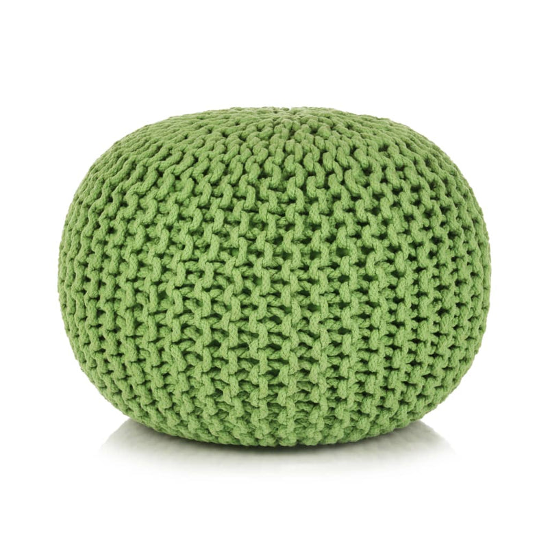 Hand-Knitted_Pouffe_Cotton_50x35_cm_Green_IMAGE_1