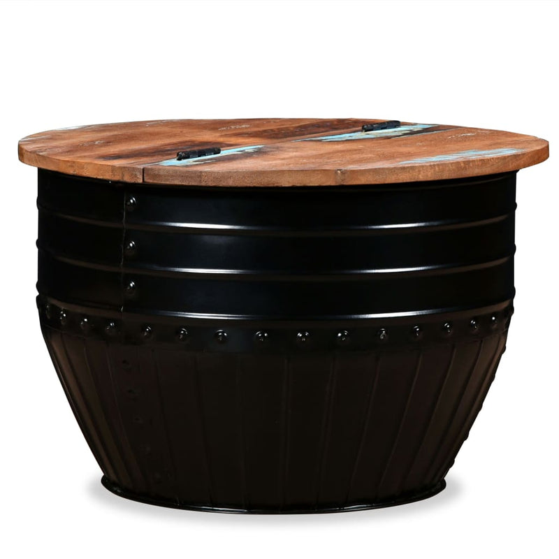 Coffee_Table_Solid_Reclaimed_Wood_Black_Barrel_Shape_IMAGE_9