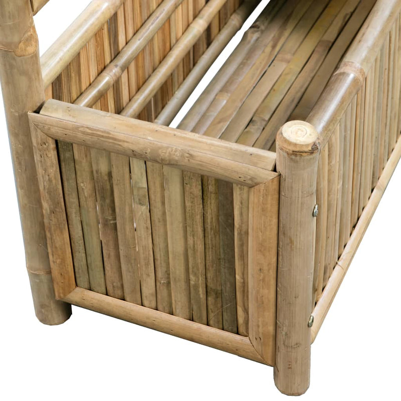 Garden Raised Bed with Trellis Bamboo 70 cm