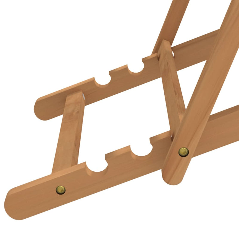 Deck Chair Teak 56x105x96 cm Cream