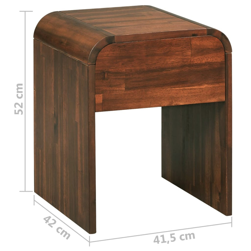 Nightstand 41.5x42x52 cm Solid Acacia Wood