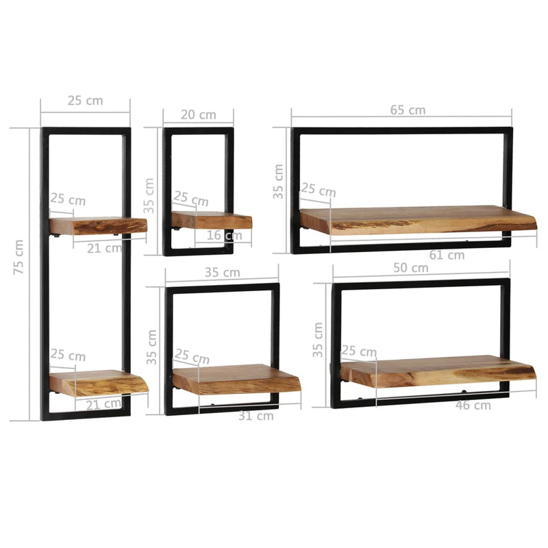 Wall_Shelf_Set_5_Pieces_Solid_Acacia_Wood_and_Steel_IMAGE_9_EAN:8718475594574