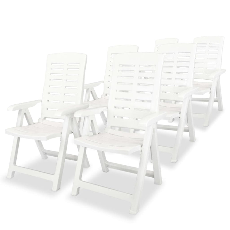 Reclining_Garden_Chairs_6_pcs_Plastic_White_IMAGE_1_EAN:8718475599166