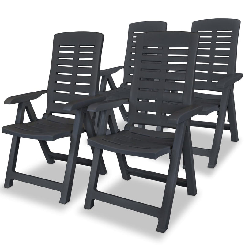 Reclining_Garden_Chairs_4_pcs_Plastic_Anthracite_IMAGE_1_EAN:8718475599197
