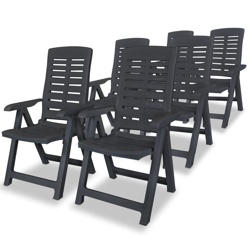 Reclining_Garden_Chairs_6_pcs_Plastic_Anthracite_IMAGE_1_EAN:8718475599203