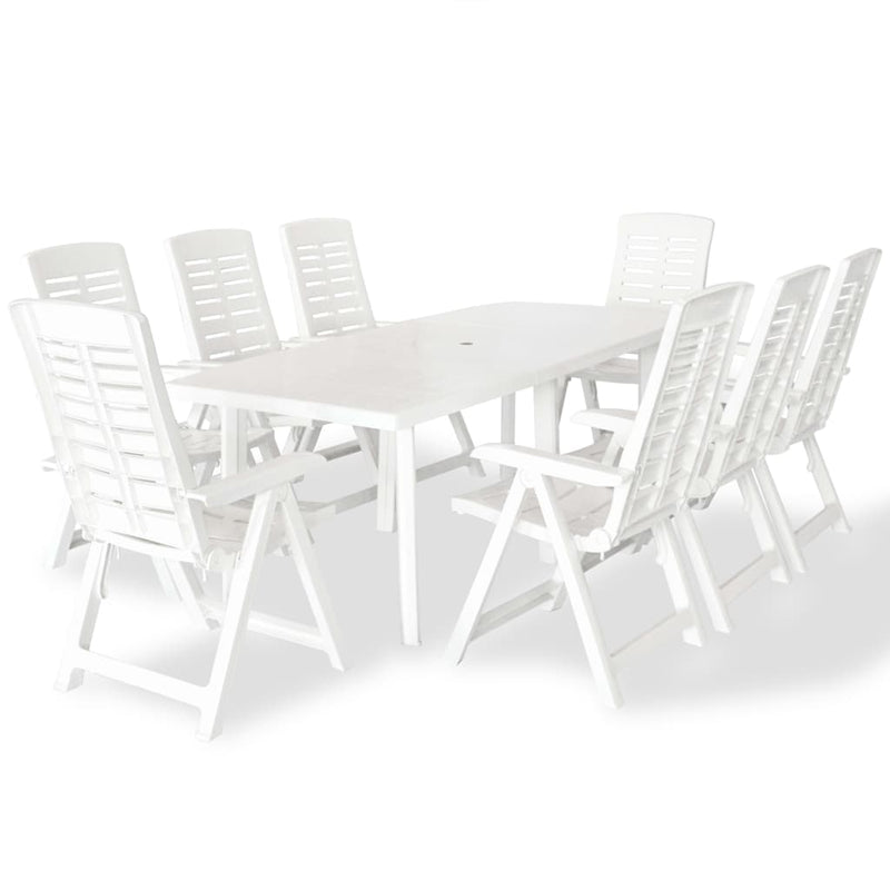 9_Piece_Outdoor_Dining_Set_Plastic_White_IMAGE_1