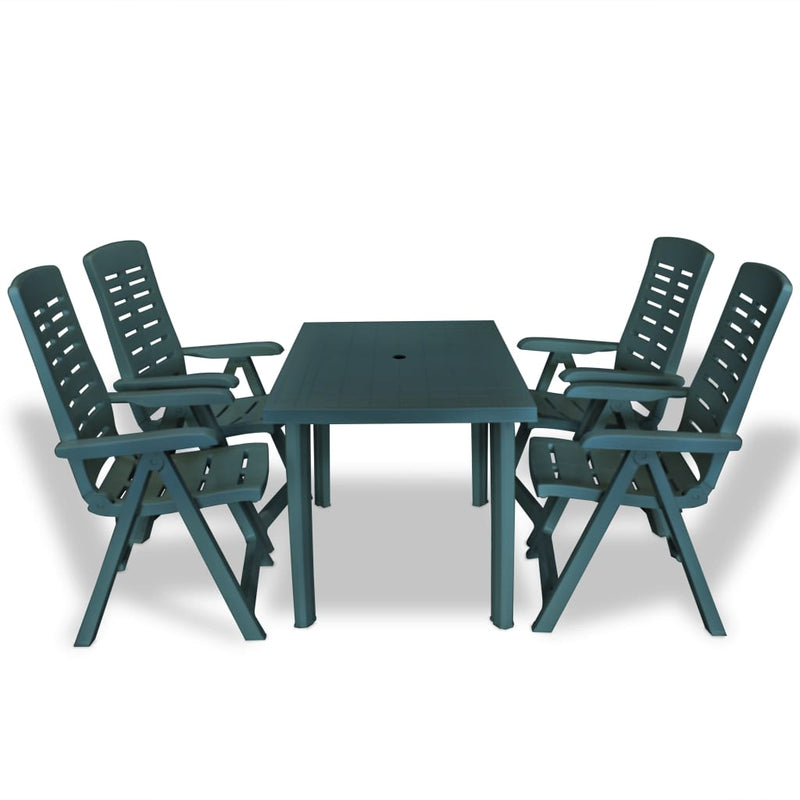 5_Piece_Outdoor_Dining_Set_Plastic_Green_IMAGE_1