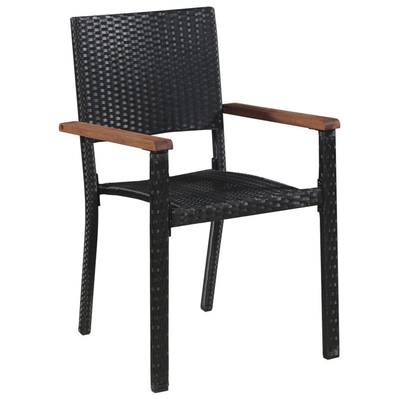 7_Piece_Outdoor_Dining_Set_Poly_Rattan_and_Acacia_Wood_Black_IMAGE_3_EAN:8718475601647