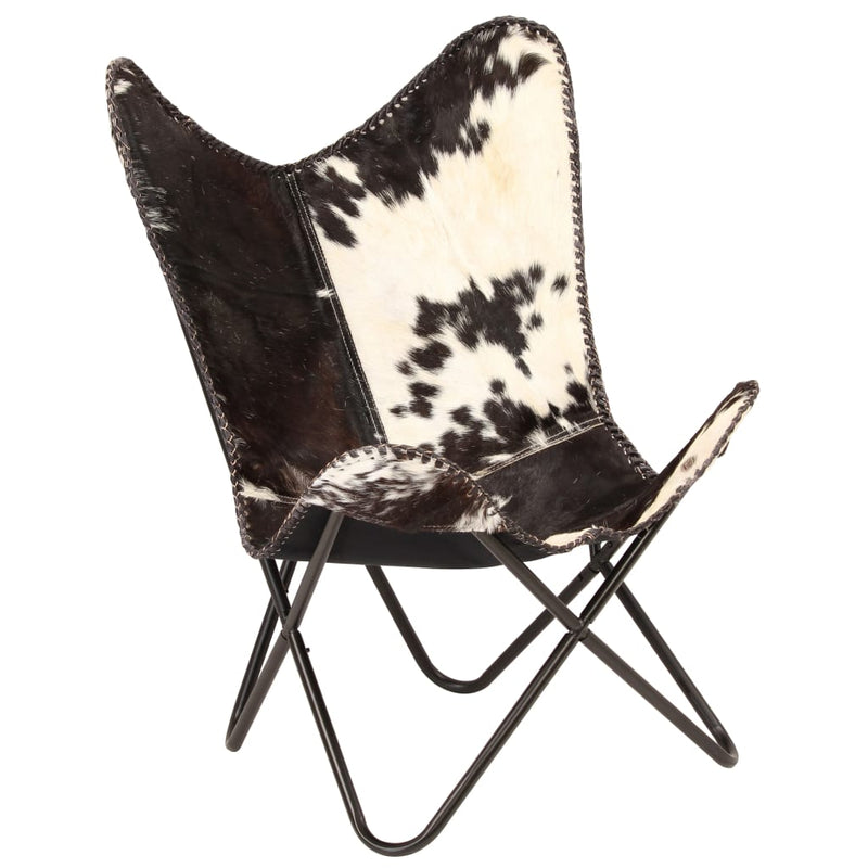 Butterfly_Chair_Black_and_White_Genuine_Goat_Leather_IMAGE_1