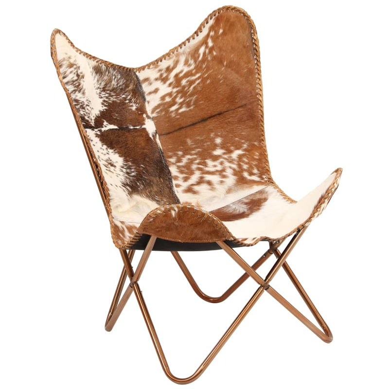 Butterfly_Chair_Brown_and_White_Genuine_Goat_Leather_IMAGE_1