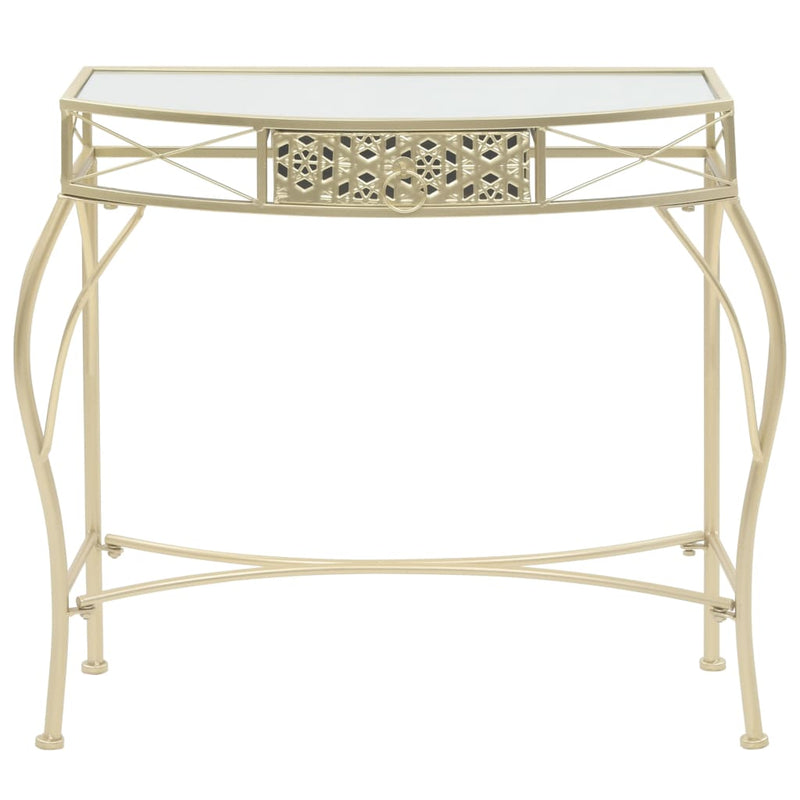 Side Table French Style Metal 82x39x76 cm Gold