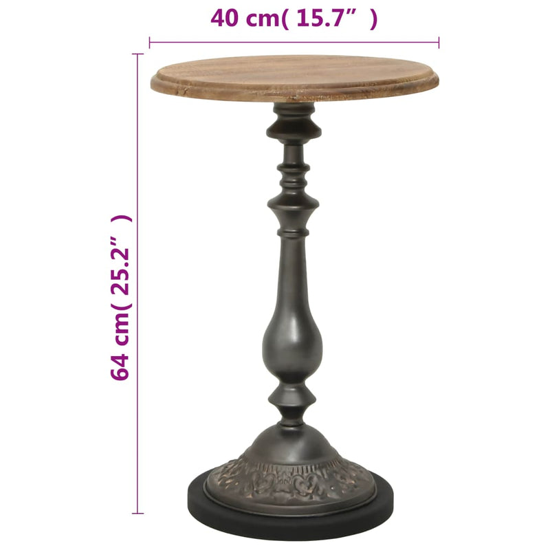 End Table Solid Fir Wood 40x64 cm Brown