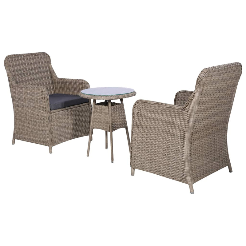 3_Piece_Bistro_Set_with_Cushions_Poly_Rattan_Brown_IMAGE_2_EAN:8718475607670
