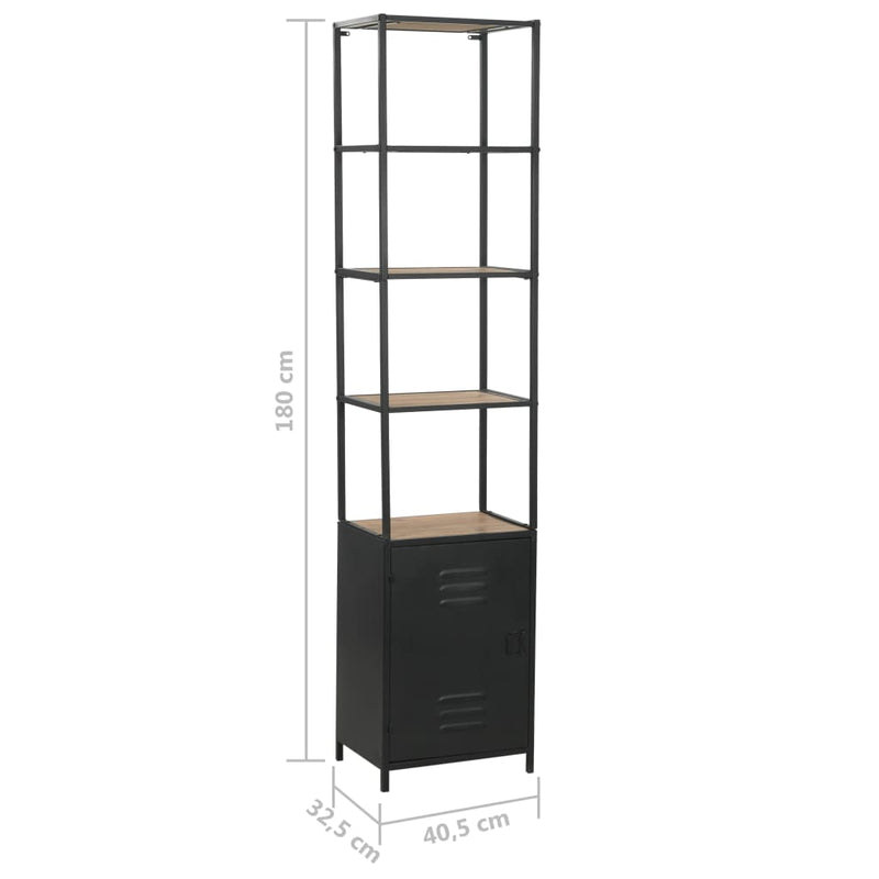 Bookcase_Solid_Firwood_and_Steel_40.5x32.5x180_cm_IMAGE_10