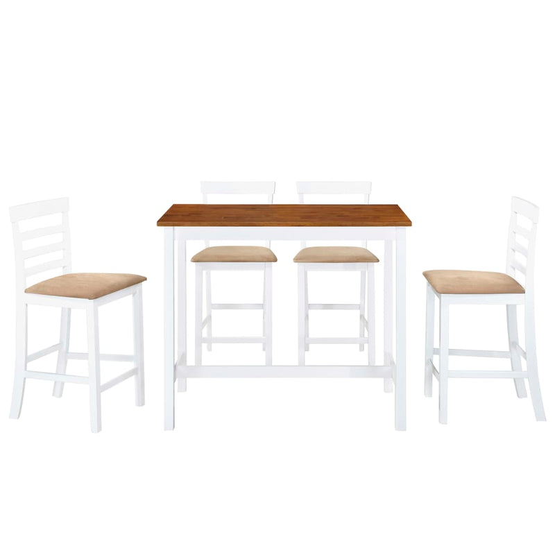 Bar_Table_and_Stool_Set_5_Pieces_MDF_Dark_Brown_IMAGE_2
